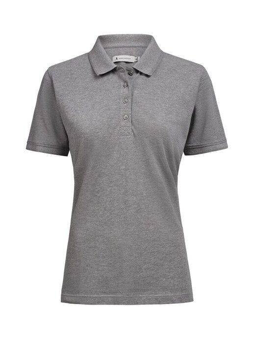 James Harvest Ladie Supreme Stretch Polo - HAR2125042 - Grey Melange - Customisable Ladies Short Sleeve Polo Shirts