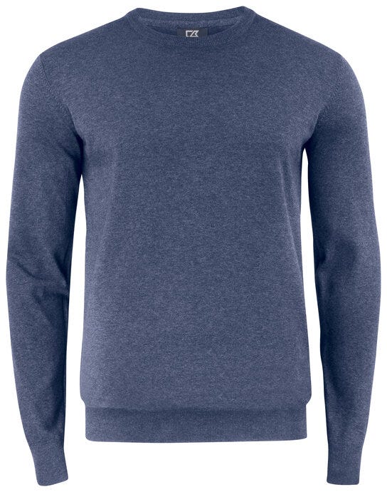 Oakville Crewneck Men - CB355416 - Navy Melange - Customisable Knitwear