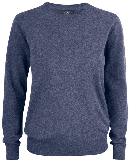 Oakville Crewneck Women - CB355417 - Navy Melange - Customisable Knitwear