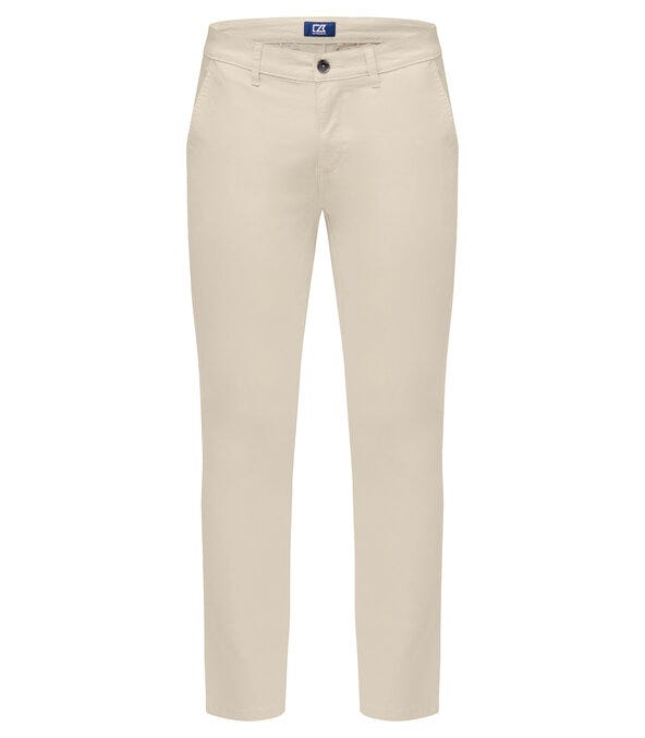 Cutter &amp; Buck C&amp;B Edgemont Chinos - CB356420 - Beige - Customisable MENS TROUSERS AND JOGPANTS