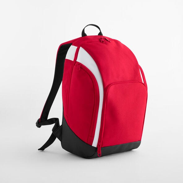 Teamwear Backpack - BG571 - Red White Black O S - Customisable Bags