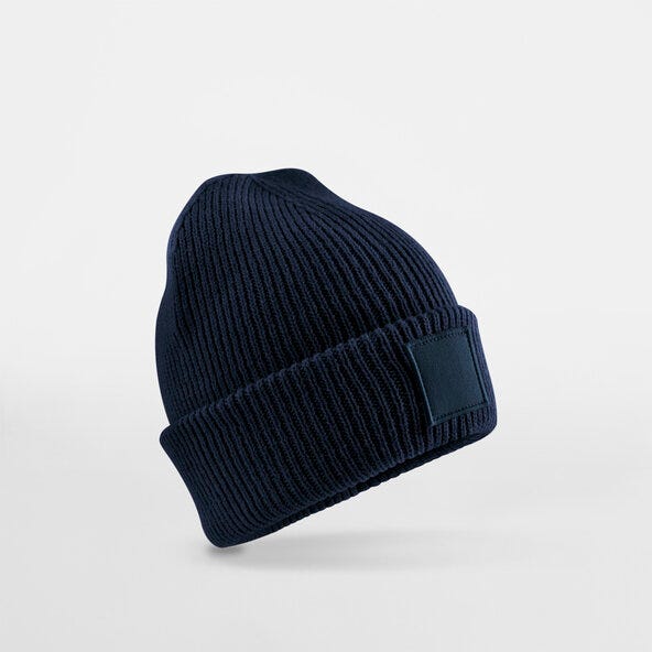 Kids Cuff Tonal Patch Beanie - B336B - French Navy
