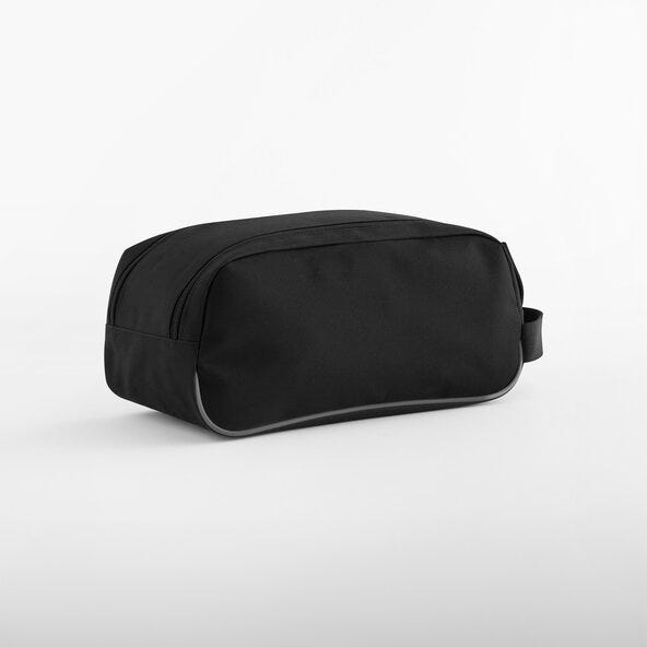 Quadra Teamwear Shoe Bag - QS76 - Black Grey O S - Customisable Bags, Backpacks Etc
