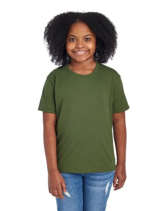 Jerzees Eco Youth Premium Organic T 0s470y0 - Military Green XS - Customisable T-Shirt