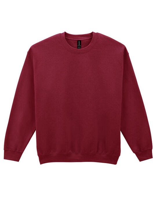Heavy Blend Adult Crew Neck Sweatshirt - 18000 - Garnet - Customisable Sweatshirts