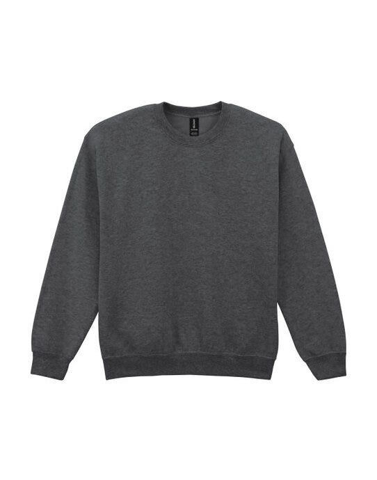 Heavy Blend Adult Crew Neck Sweatshirt - 18000 - Fan Charcoal Heather* - Customisable Sweatshirts