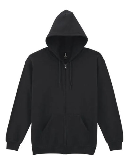 Gildan Heavy Blend Adult Zip Hood Sweat - Black - 18600 - - Customisable Sweatshirts And Hoodies