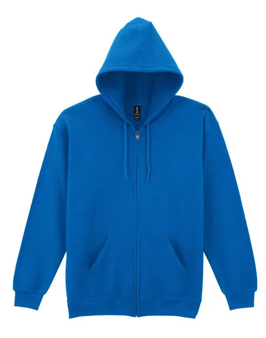 Gildan Heavy Blend Adult Zip Hood Sweat - Royal - 18600 - - Customisable Sweatshirts And Hoodies