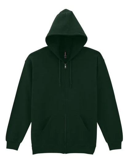 Gildan Heavy Blend Adult Zip Hood Sweat - Forest Green - 18600 - - Customisable Sweatshirts And Hoodies