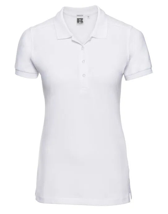 Russell Collection Russell Ladies Fitted Stretch Polo 566F - - Customisable Polos