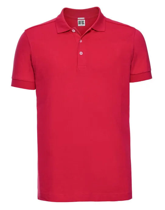 Russell Collection Russell Mens Fitted Stretch Polo 566M - - Customisable Polos