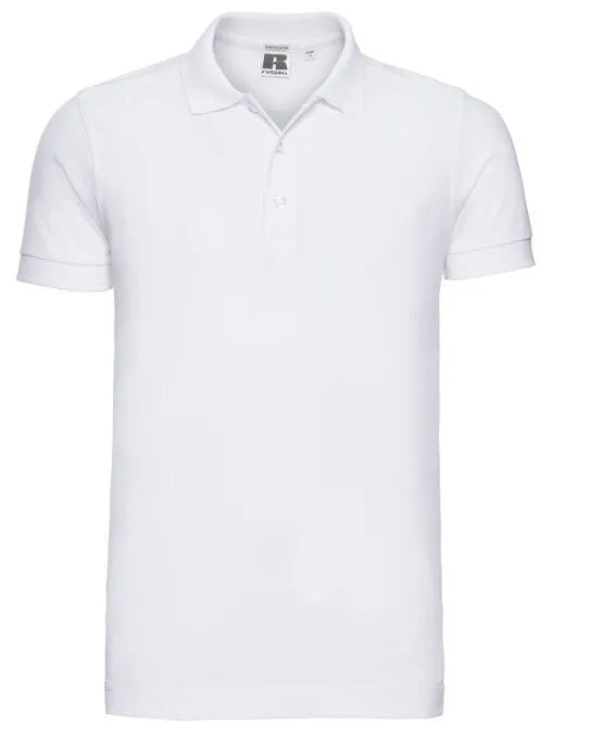 Russell Collection Russell Mens Fitted Stretch Polo 566M - - Customisable Polos