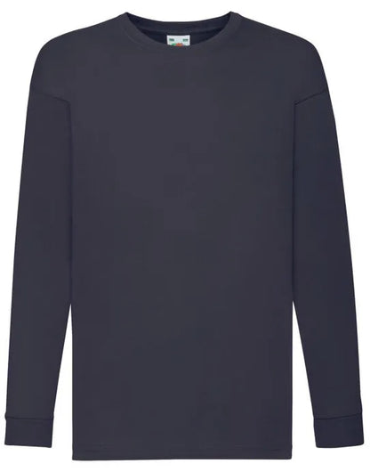 Kids Valueweight Long Sleeve T 61007 - Deep Navy - Customisable T-Shirt