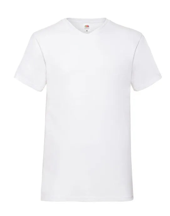 FOTL Mens Valueweight V-Neck T 61066 - White - Customisable T-Shirt