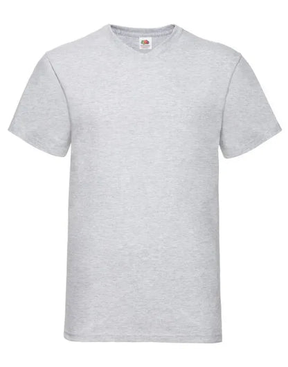 FOTL Mens Valueweight V-Neck T 61066 - Heather Grey 2XL - Customisable T-Shirt