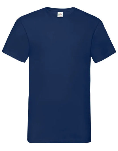 FOTL Mens Valueweight V-Neck T 61066 - Navy Blue - Customisable T-Shirt