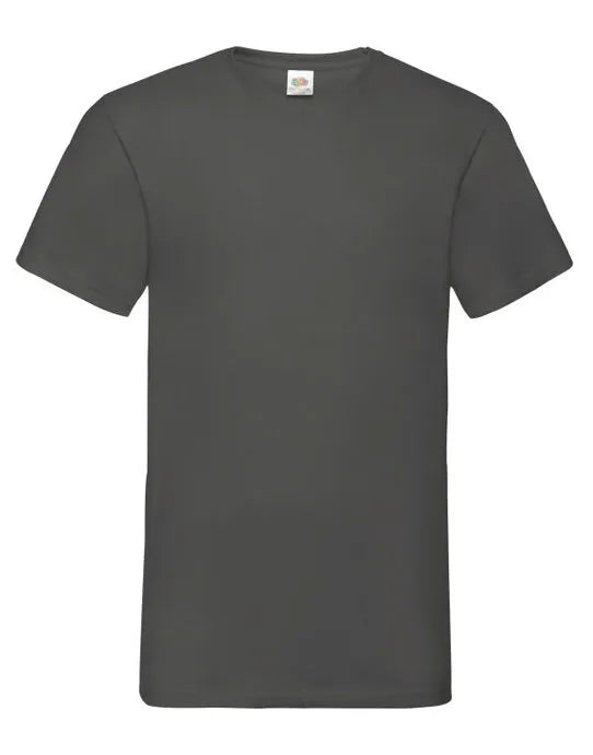 FOTL Mens Valueweight V-Neck T 61066 - Light Graphite - Customisable T-Shirt