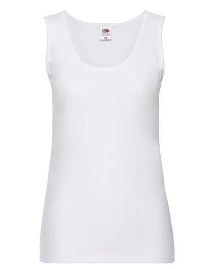 Ladies Valueweight Athletic Vest 61376 - White - Customisable T-Shirt