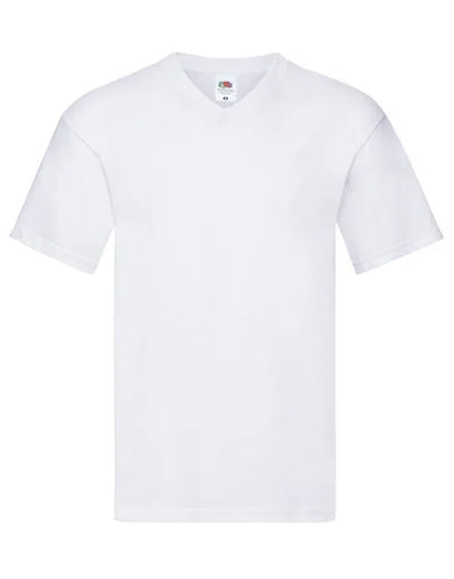 Mens Original V Neck T 61426 - White S - Customisable T-Shirt