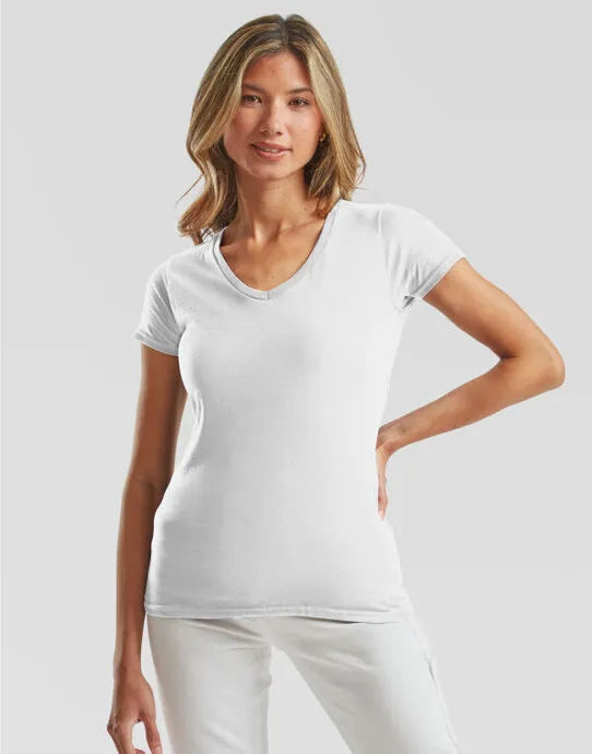 FOTL Ladies Iconic 150 V-Neck T - 61444 - - Customisable Ladies Short Sleeve T-Shirts