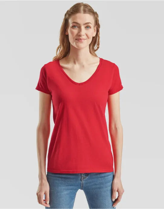 FOTL Ladies Iconic 150 V-Neck T - 61444 - - Customisable Ladies Short Sleeve T-Shirts
