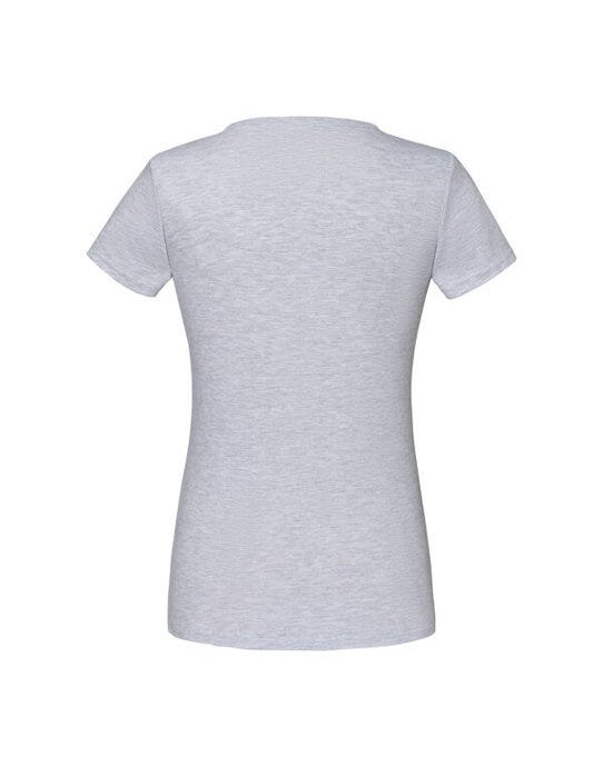 FOTL Ladies Iconic 150 V-Neck T - 61444 - Heather Grey - Customisable Ladies Short Sleeve T-Shirts