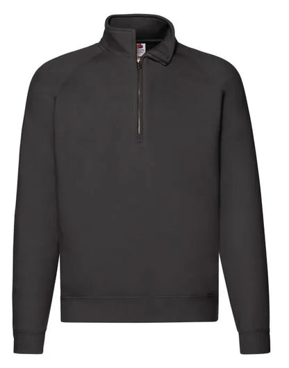 Mens Premium Zip Neck Sweat 62032 - Black L - Customisable Sweatshirts
