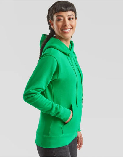 FOTL Ladies Classic Hooded Sweat 62038 - Kelly Green - Customisable Sweatshirts