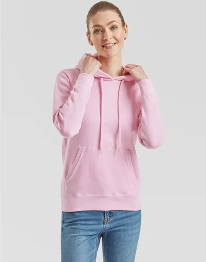 FOTL Ladies Classic Hooded Sweat 62038 - Light Pink - Customisable Sweatshirts