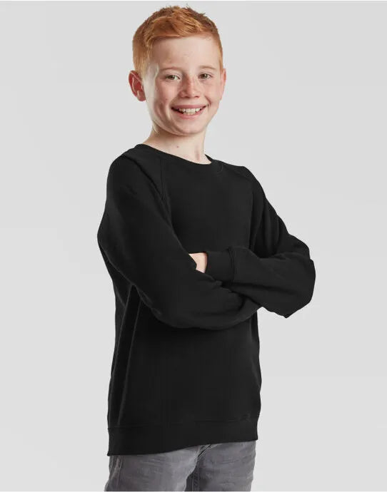 Kids Classic Raglan Sweat 62039 - Black - Customisable Sweatshirts