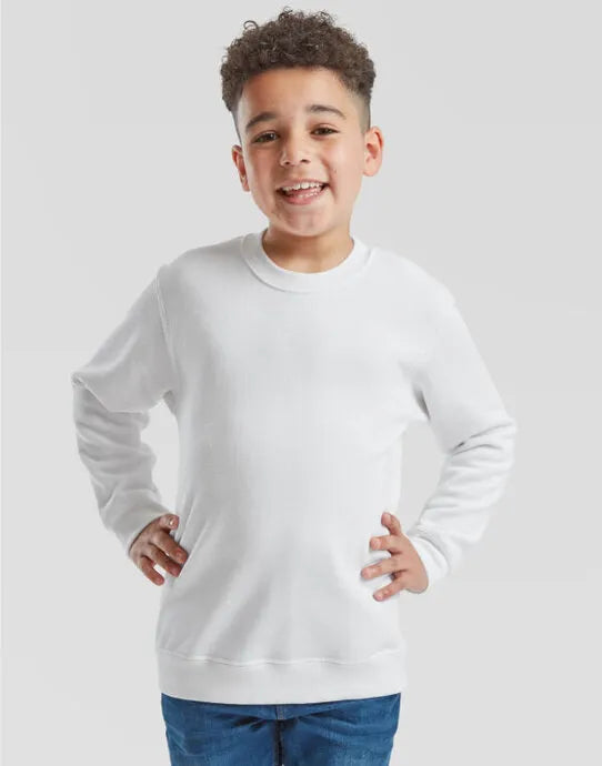 Kids Classic Set In Sweat 62041 - White - Customisable Sweatshirts
