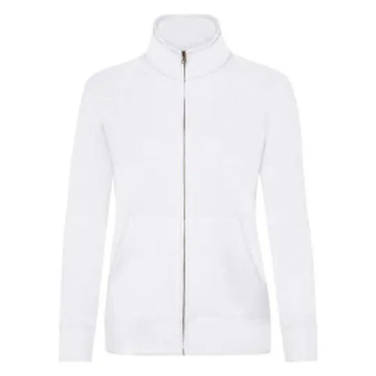 Ladies Premium Sweat Jacket 62116 - White - Customisable Jacket