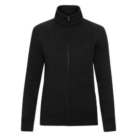 Ladies Premium Sweat Jacket 62116 - Black - Customisable Jacket