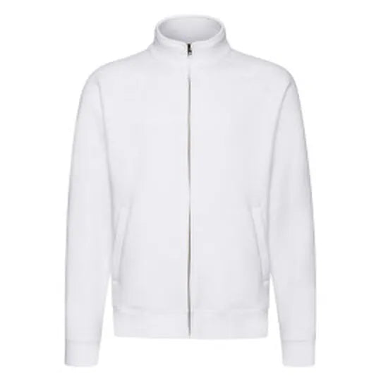 Mens Premium Sweat Jacket 62228 - White - Customisable Jacket