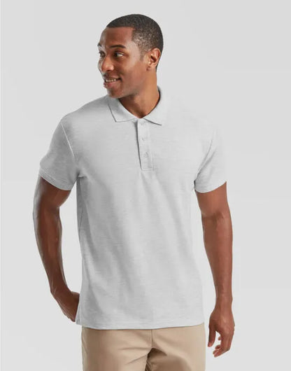 Mens 6535 Heavy Polo 63204 - Heather Grey - Customisable Polos