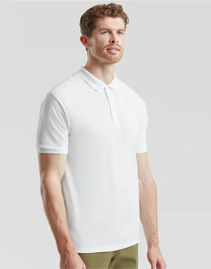 Mens 6535 Heavy Polo 63204 - White - Customisable Polos