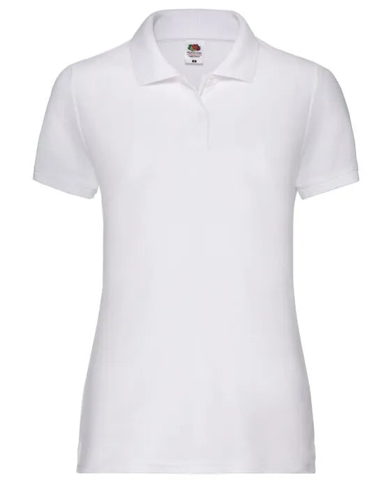 FOTL Ladies 65/35 Polo 63212 - White - Customisable Polos