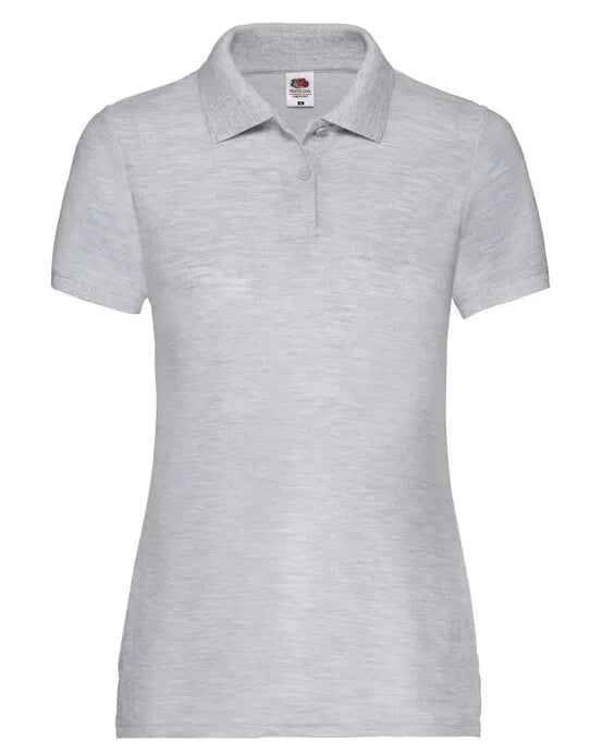 FOTL Ladies 65/35 Polo 63212 - Heather Grey - Customisable Polos