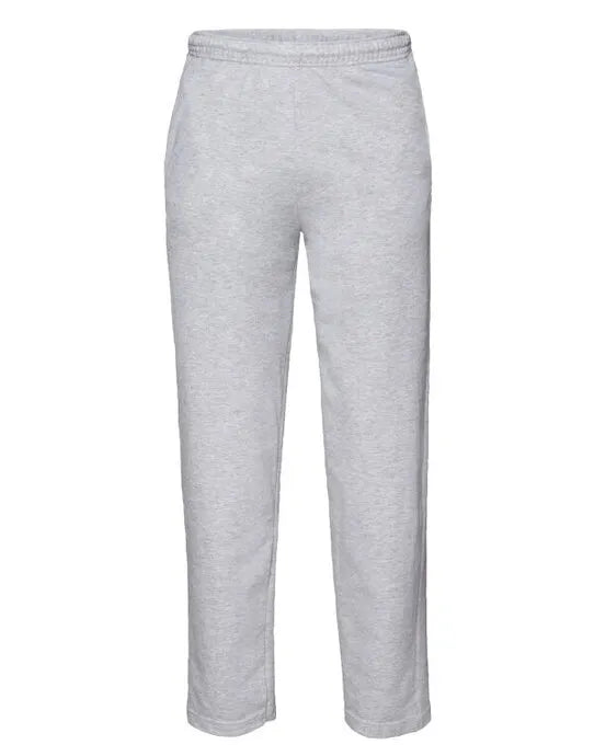 Mens Lightweight Open Hem Jog Pants 64038 - Heather Grey - Customisable Joggers