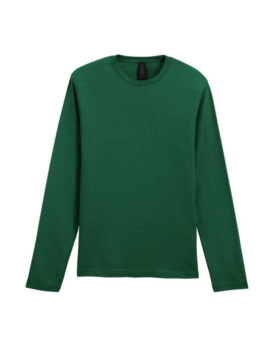 Softstyle Adult Long Sleeve Tee - 64400 - Fan Dark Green - Customisable