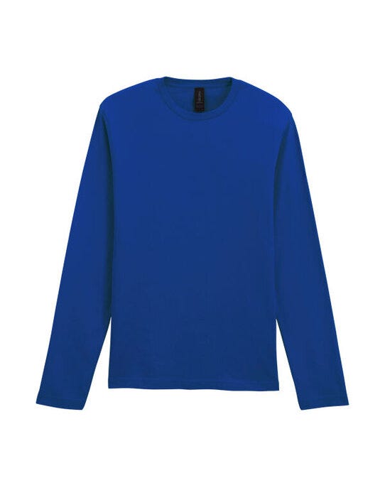 Softstyle Adult Long Sleeve Tee - 64400 - Fan Deep Royal - Customisable