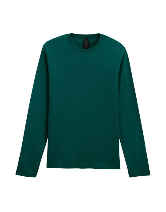 Softstyle Adult Long Sleeve Tee - 64400 - Fan Marine Green - Customisable