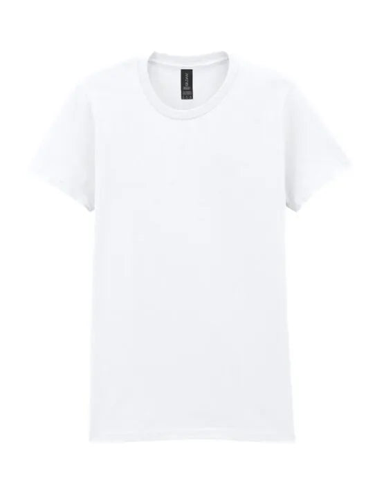 Gildan Softstyle Women’s Midweight T-Shirt 65000L - White 2XL - Customisable Shirts