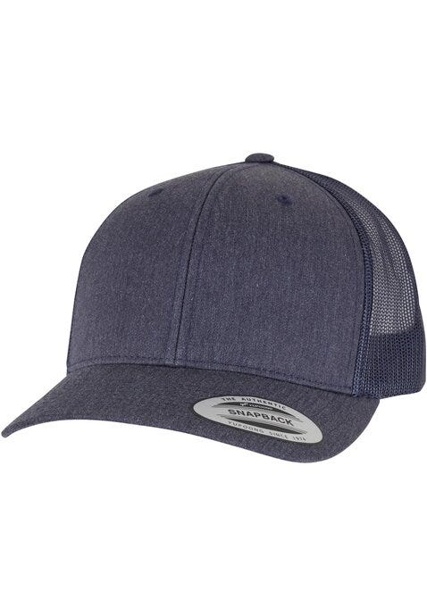 Retro Trucker Cap - 6606 - Heather Navy One size - Customisable Caps