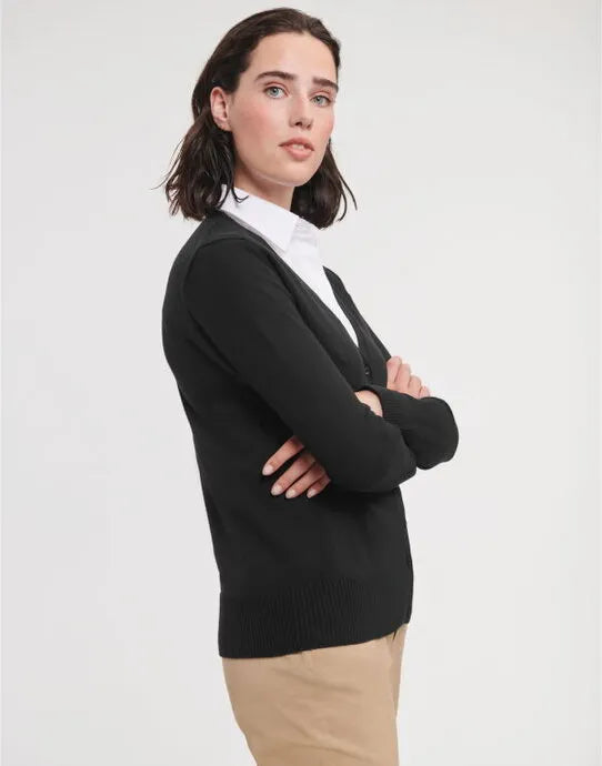 Russell Collection Ladies VNeck Cardigan 715f - - Customisable Cardigans