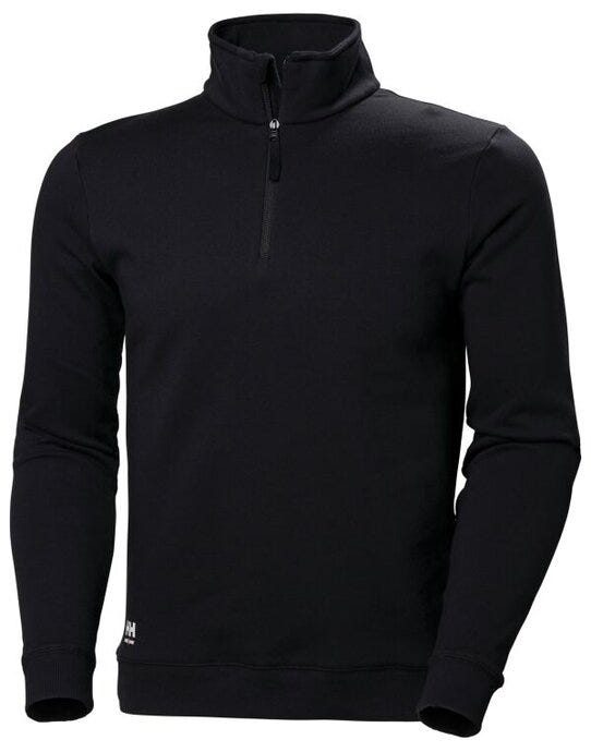 Helly Hansen Classic 2.0 1/2 Zip Sweat - 79401 - Black - Customisable Mens Sweatshirts &amp; Hoodies