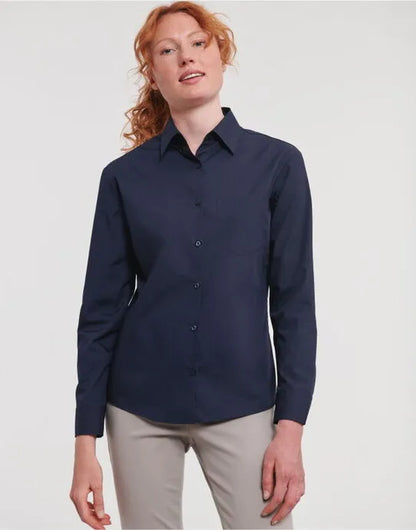 Russell Collection Lady LS Clasic Poplin 934F - - Customisable Shirts