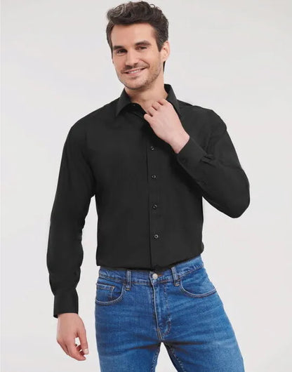 Russell Collection Men LS Classic Poplin 934M - - Customisable Shirts