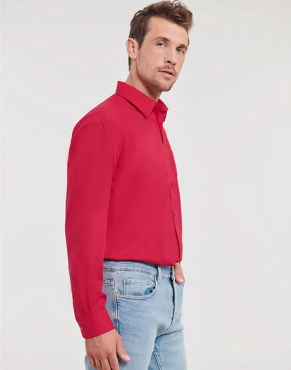 Russell Collection Men LS Classic Poplin 934M - - Customisable Shirts