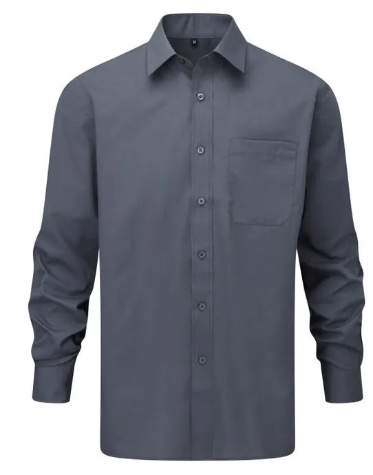 Russell Collection Men LS Classic Poplin 934M - - Customisable Shirts